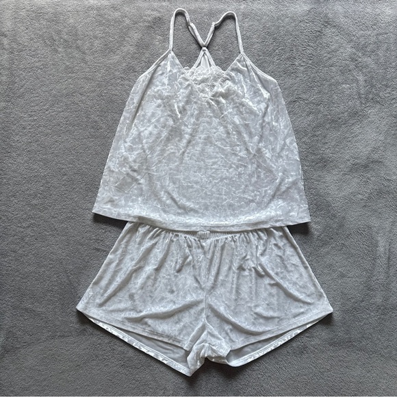 Flora by Flora Nikrooz White Pajama Set with Shorts - Large - Picture 1 of 8